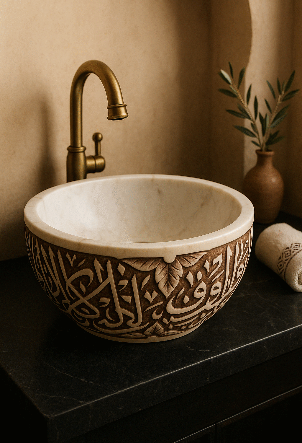 Vasque Marbre & Céramique Gravée