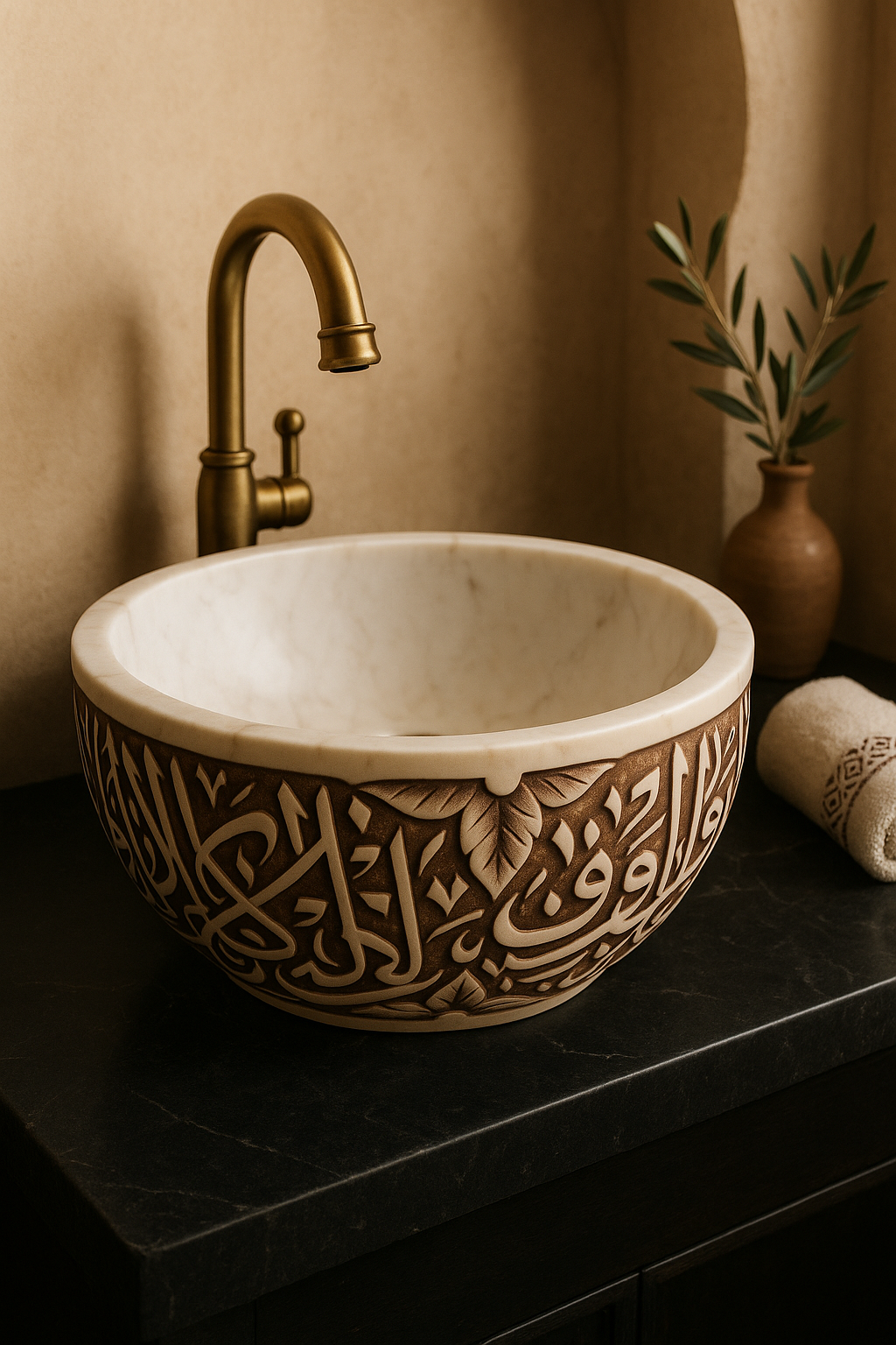 Vasque Marbre & Céramique Gravée