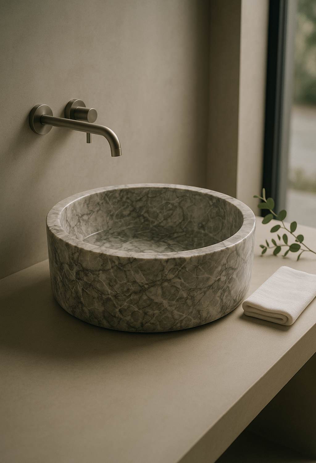 Vasque en Marbre Gris