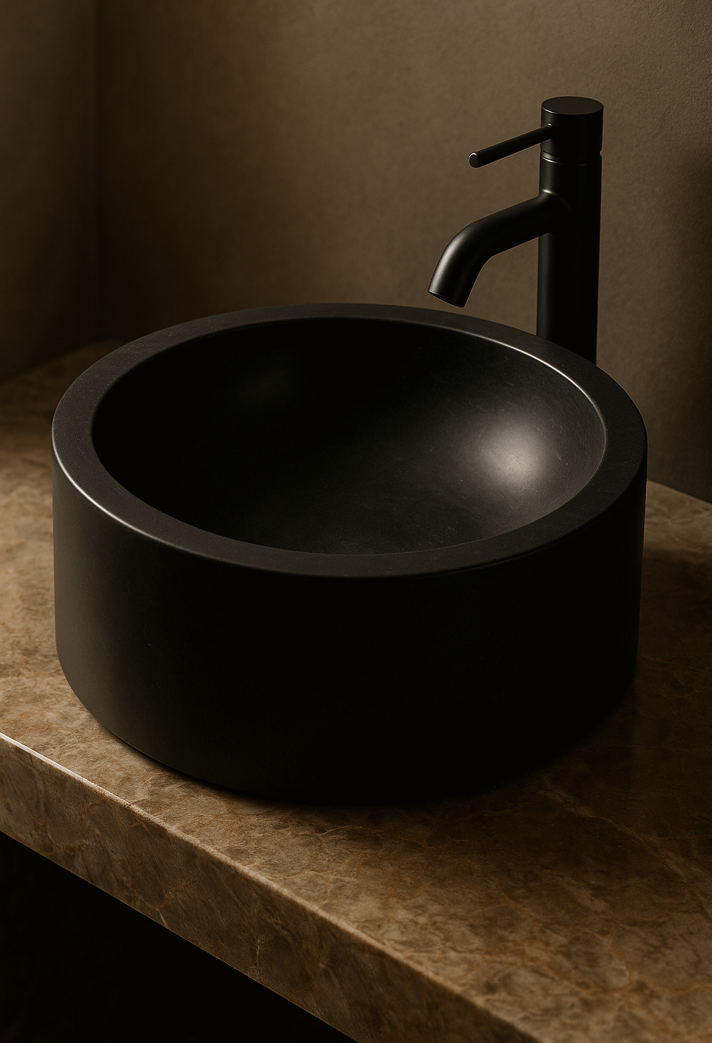 Vasque en Pierre Noire