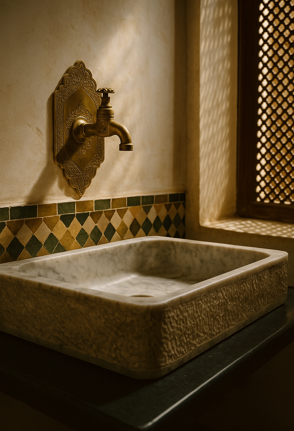 Vasque Marbre Clair Rectangulaire