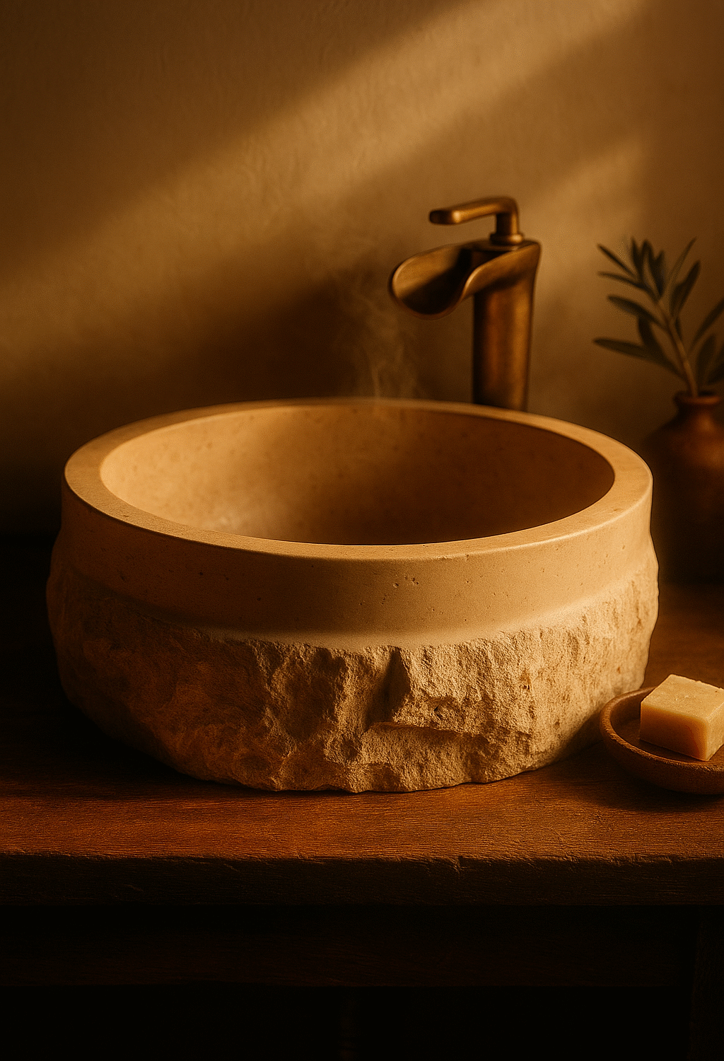 Vasque Pierre Naturelle Sculptée