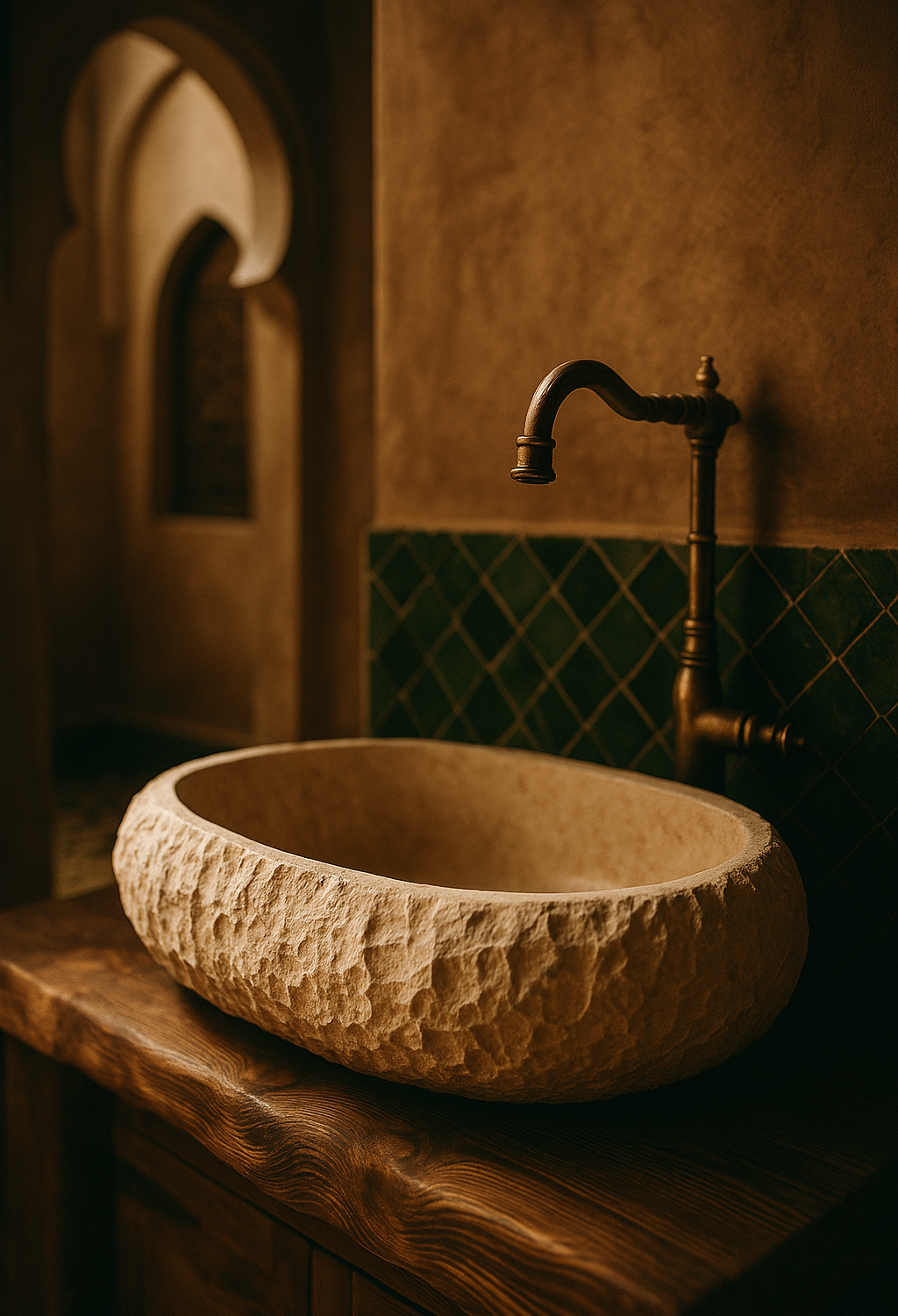 Vasque Pierre Sculptée