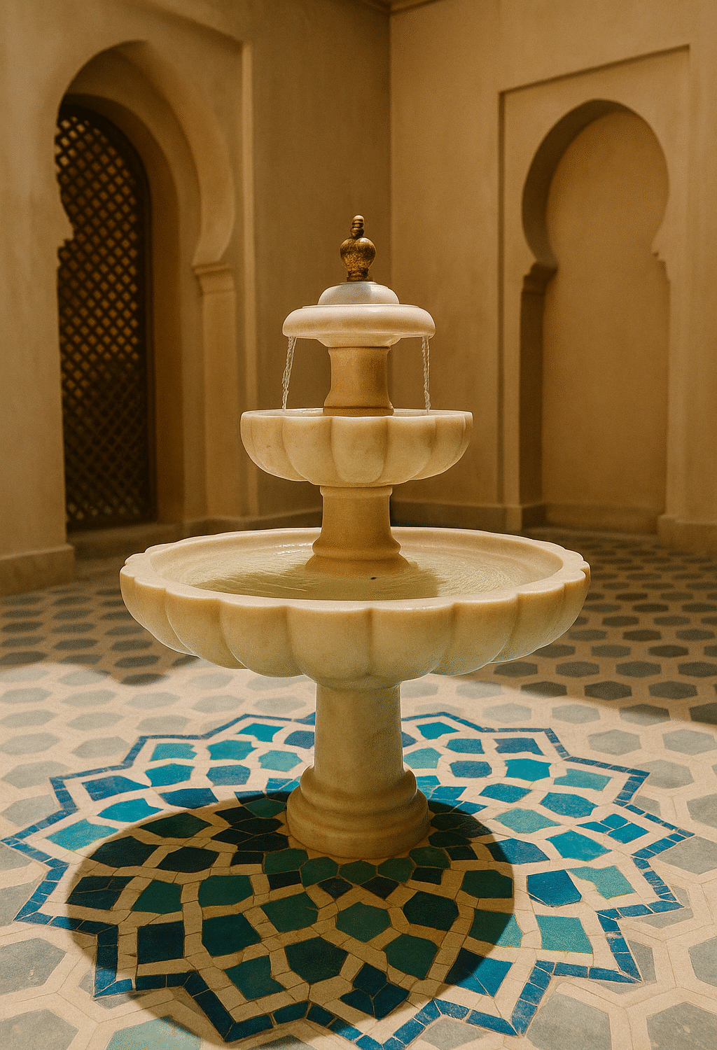 Fontaine en Pierre Sculptée Le Luxe Intemporel du Maroc