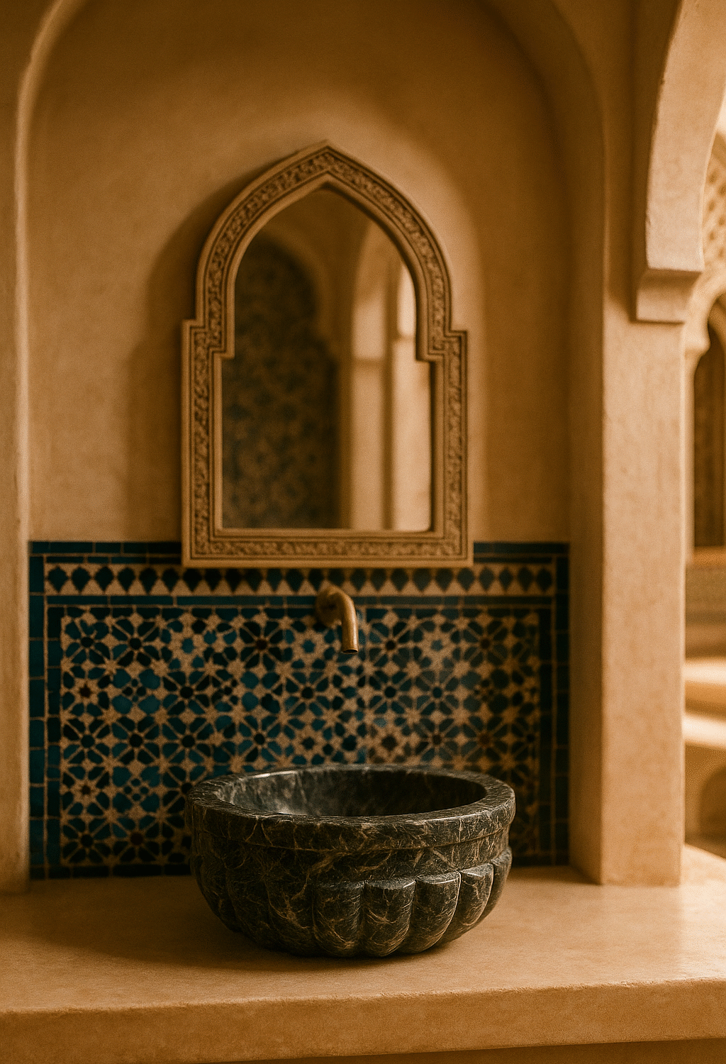 Vasque Pierre Volcanique & Pétale