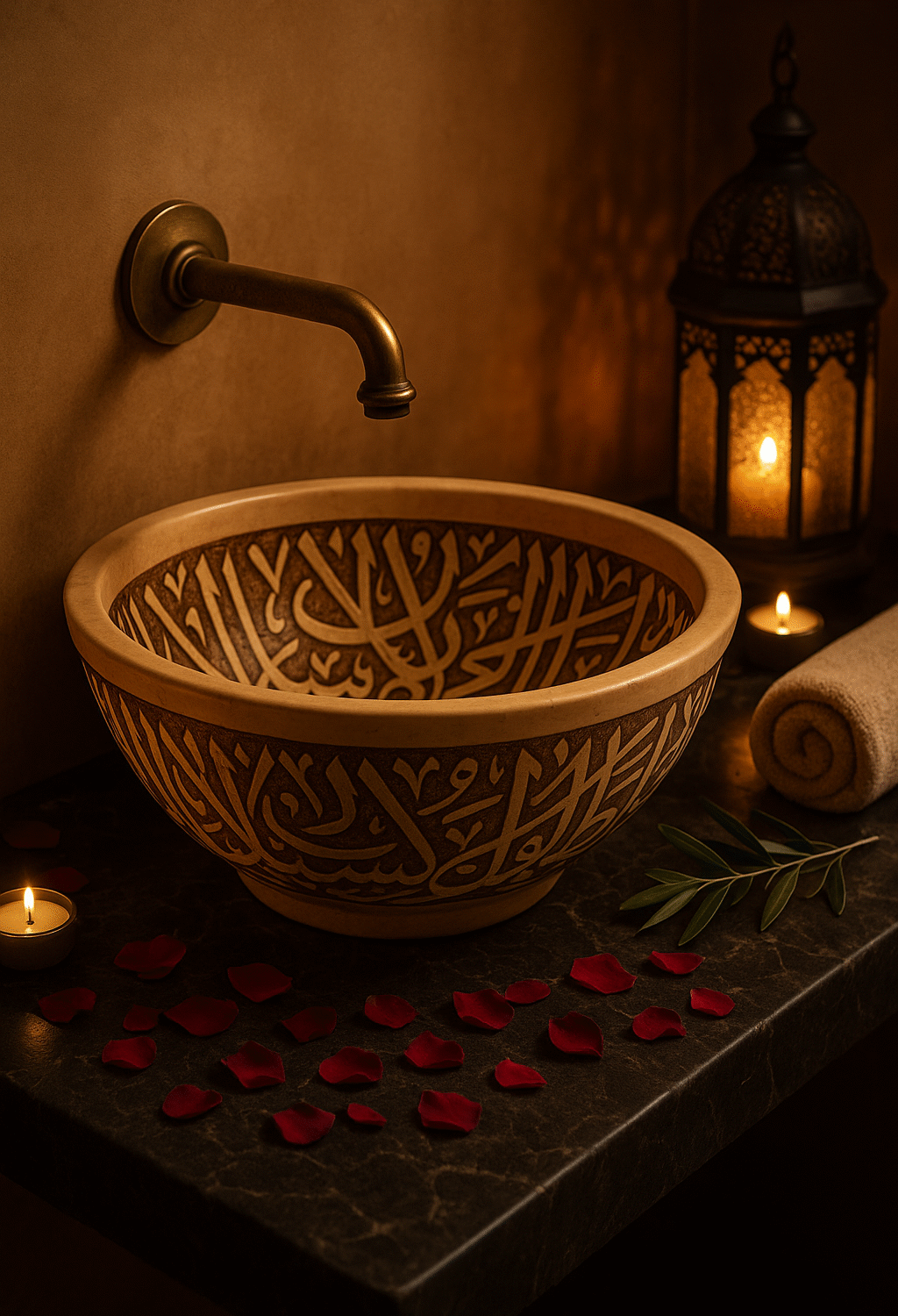 Vasque Calligraphique Art de Fès