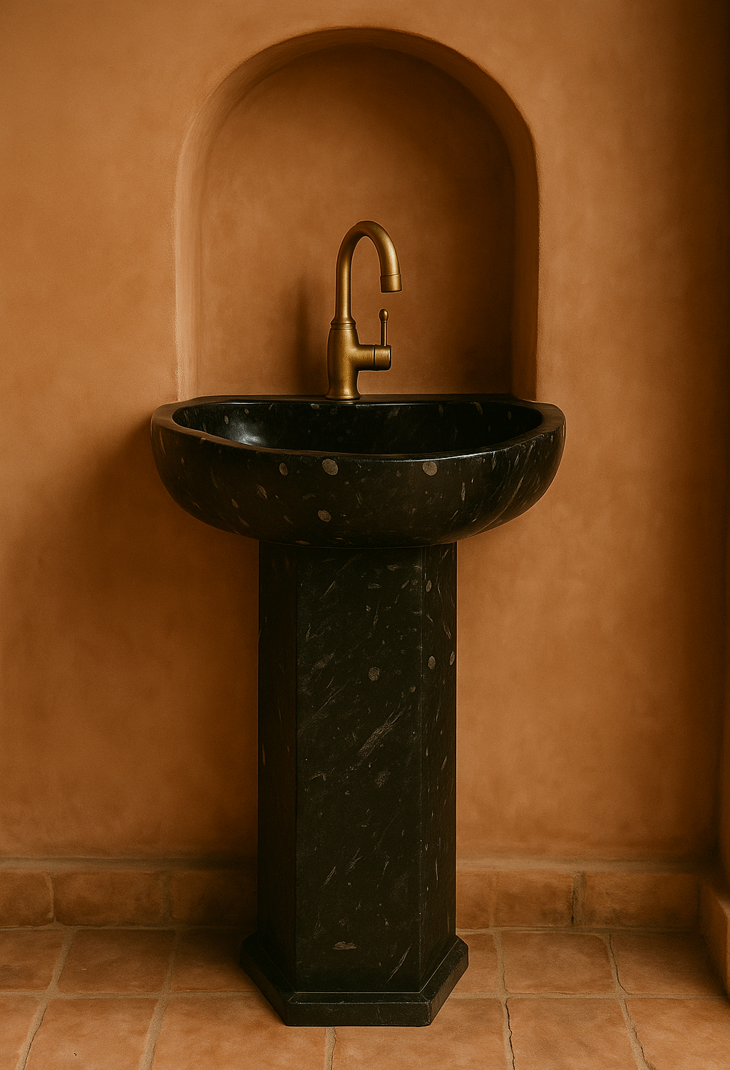 Vasque Colonne Granit Moucheté