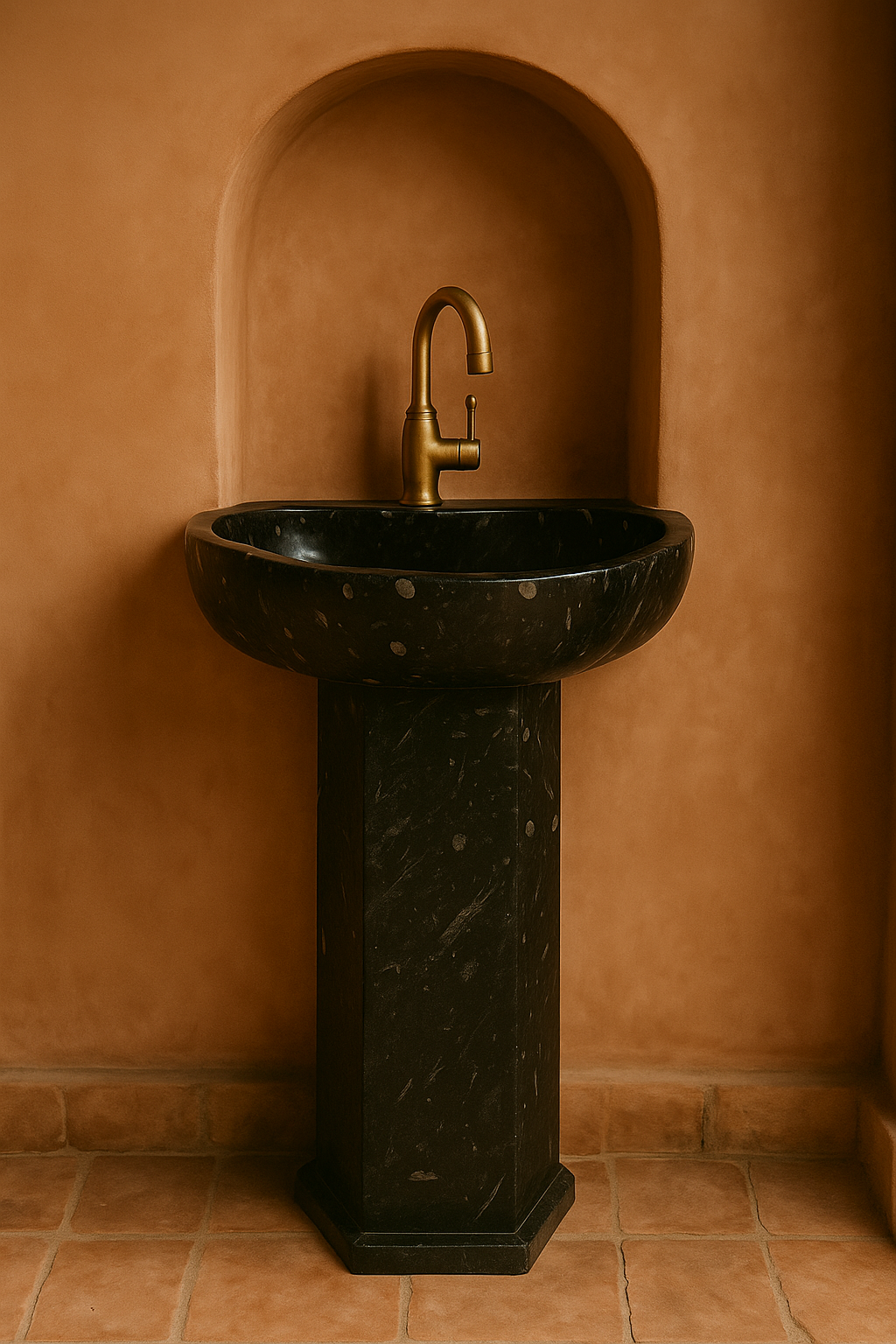 Vasque Colonne Granit Moucheté