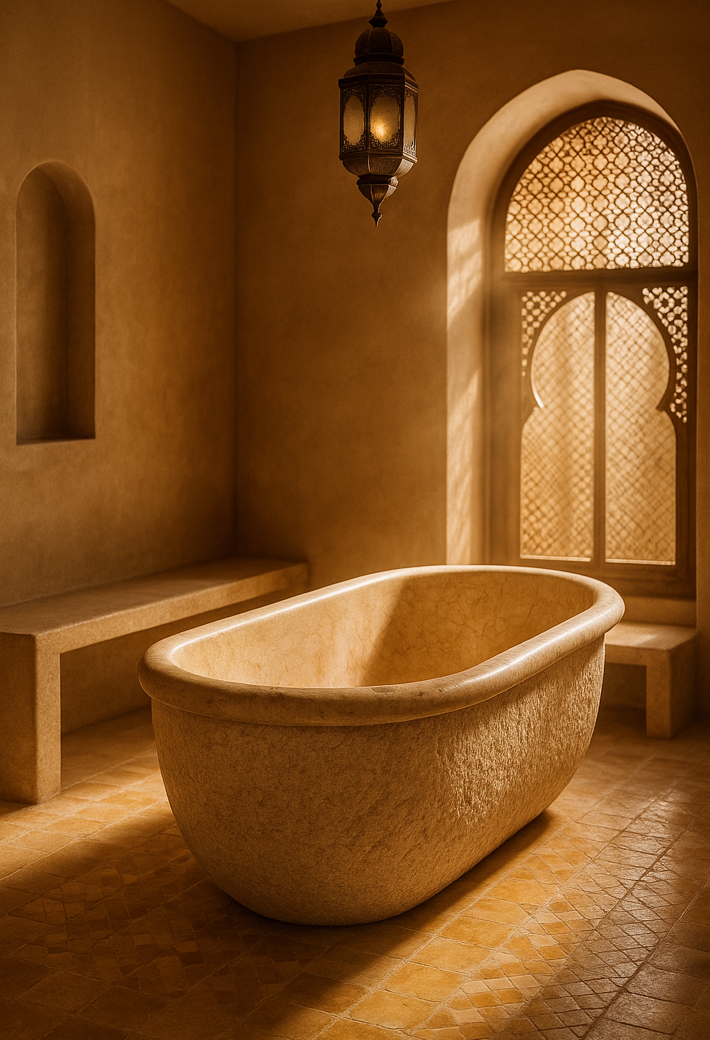 Baignoire L'Art du Bain en Pierre Naturelle Brut