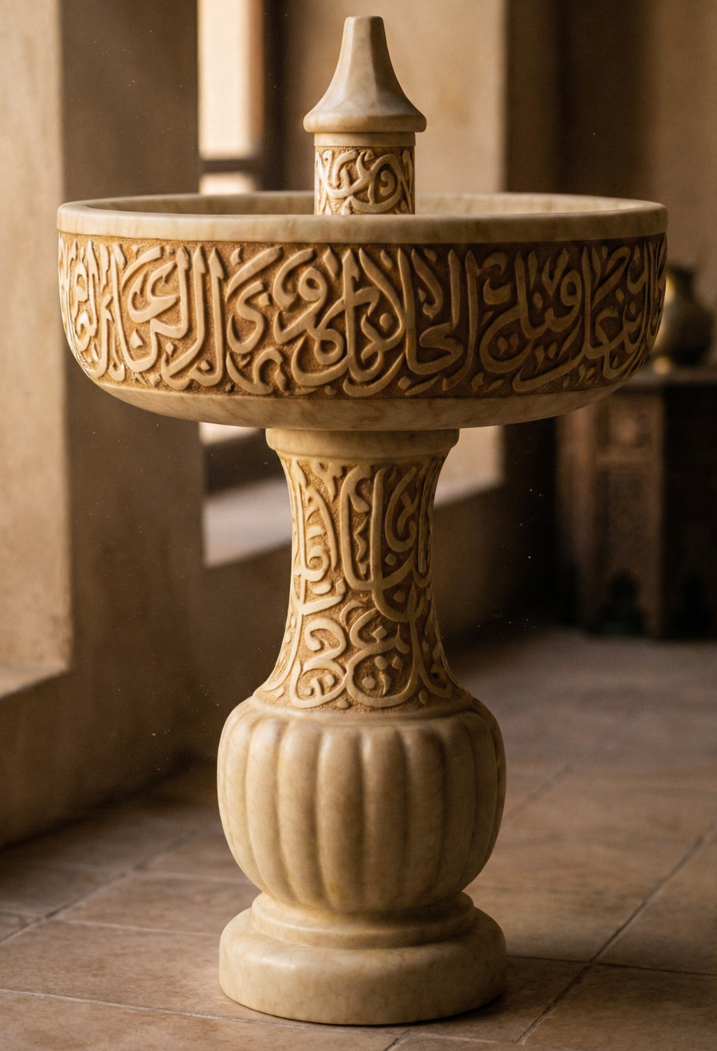 Fontaine de Patio en Marbre Sculpté