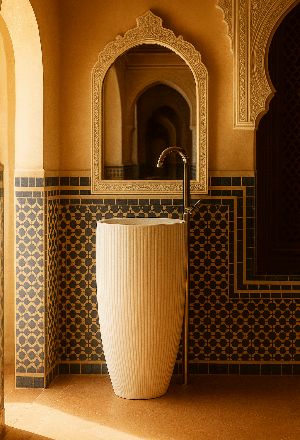 Vasque Flottante Atlas Blanc Marbre Carrara